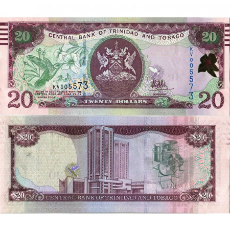 2006 * Banconota Trinidad e Tobago 20 Dollars "Hummingbird" (p49c) qFDS