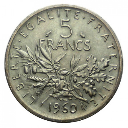 1960 * 5 Francs Argento Francia "Semeuse" (KM 926) UNC