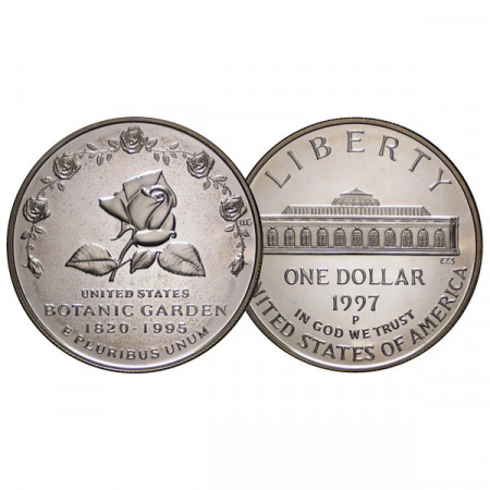 1997 P * 1 Dollar Argento Stati Uniti "175th Botanic Garden" (KM 278) PROOF