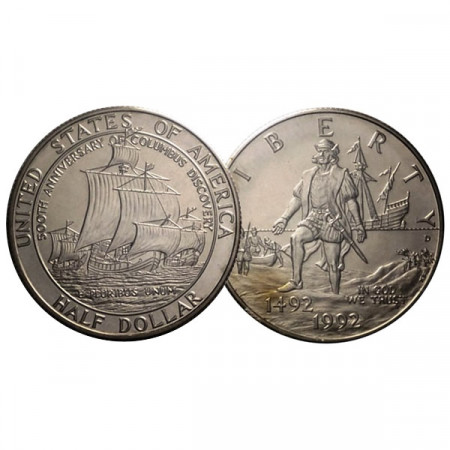 1992 D * Half 1/2 Dollar Stati Uniti "500th Columbus Voyage" (KM 237) UNC