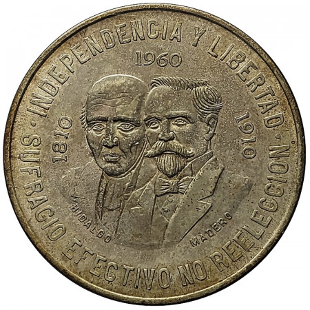1960 * 10 Pesos Argento Messico "150 Ann. Guerra di Indipendenza" (KM 476)  SPL/FDC