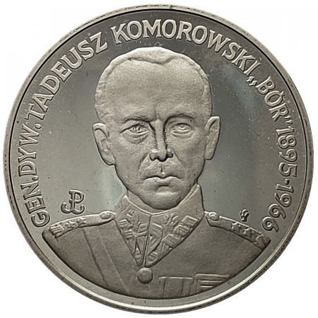 1990 * 200.000 Zlotych Argento Polonia "Tadeusz Bor Komorowski" (Y 250) PROOF