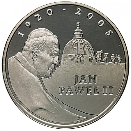 2005 * 10 Zlotych Argento Polonia "Papa Giovanni Paolo II" (Y 539) PROOF