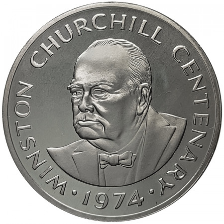 1974 * 20 Crowns Argento Isole Turks e Caicos "100 Anniversario Nascita Winston Churchill" (KM 2) PROOF