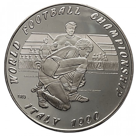 1989 * 50 Kip Argento Laos "Mondiali di Calcio 1990 Italia" (KM 34) PROOF