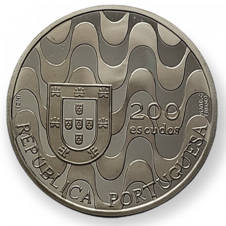 1992 * 200 Escudos Argento Portogallo "Presidenza Europea" (KM 663a) PROOF