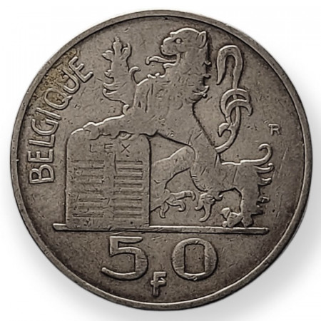 1949 * 50 Francs Argento Belgio "Baudouin I French Text" (KM 136) BB