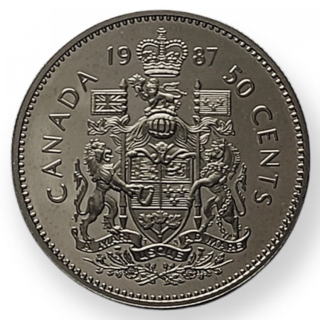 1987 * 50 Cents Canada "Elizabeth II 2nd Portrait" (KM 75.3) PROOF