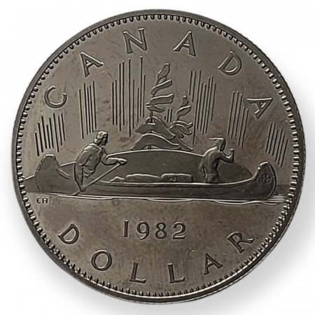 1982 * 1 Dollar Canada "Elizabeth II Small 2nd Portrait - Voyageur" (KM 120.1) PROOF