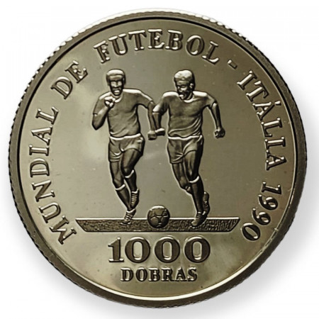 1990 * 1000 Dobras Argento Sao Tomé e Príncipe "World Championship Italy 1990" (KM 45) PROOF