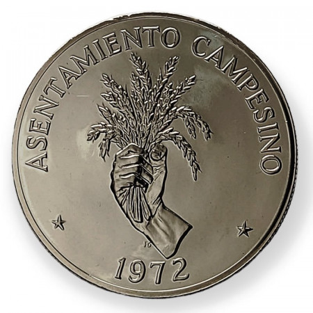 1972 * 5 Balboas Argento Panama "FAO - Paesant Settlements" (KM 30) PROOF