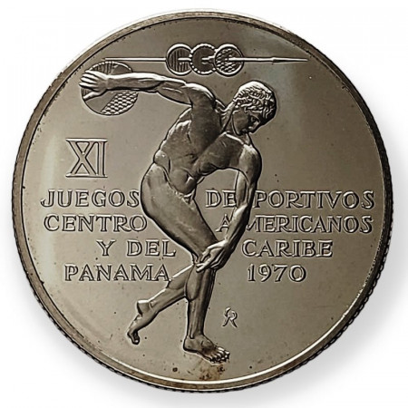1970 * 5 Balboas Argento Panama "11th Central American and Caribbean Games" (KM 28) PROOF