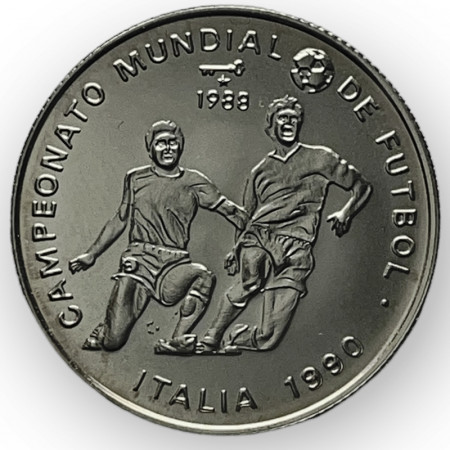 1988 * 5 Pesos Argento Cuba "Fifa World Cup Italy '90" (KM 216) FDC