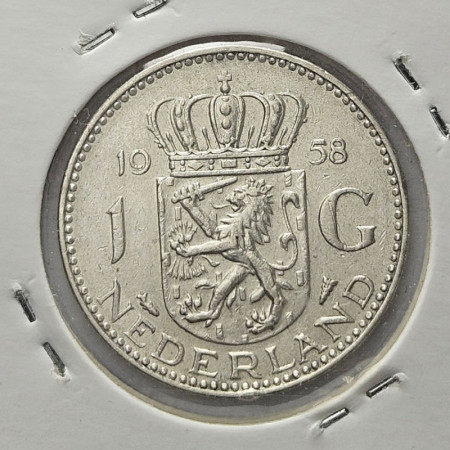 1958 * 1 Gulden Argento Olanda - Paesi Bassi "Juliana" (KM 184) SPL+