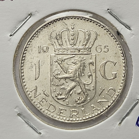 1965 * 1 Gulden Argento Olanda - Paesi Bassi "Juliana" (KM 184) BB/SPL