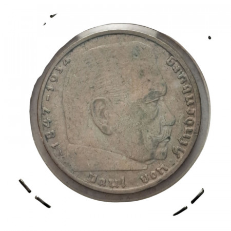 1937 A * 2 Reichsmark Argento GERMANIA "Terzo Reich - Hindenburg" (KM 93) BB