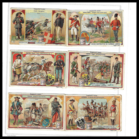 1900 * Set 6 Figurine LIEBIG "Reggimenti Celebri" (CIF 641 - SANG 641)