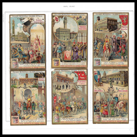 1906 * Set 6 Figurine LIEBIG "Palazzi Municipali Celebri d'Italia" (CIF 856 - SANG 859)