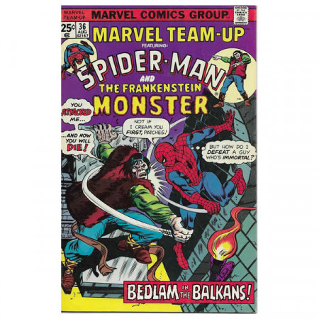 Fumetto Marvel #36 08/1975 “Marvel Team-Up ft Spiderman - The Frankenstein Monster”