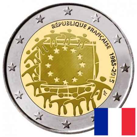 2015 * 2 Euro FRANCIA "30º Anniversario della Bandiera Europea"