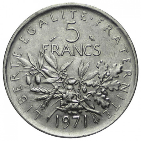 1971 * 5 Francs Francia "Semeuse" (KM 926a.1) UNC