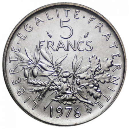 1976 * 5 Francs Francia "Semeuse" (KM 926a.1) FDC