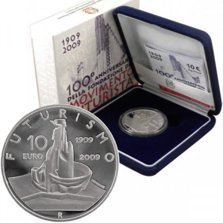 2009 * 10 EURO ITALIA PROOF Futurismo