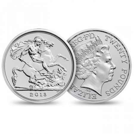 2013 * 20 sterline Gran Bretagna argento 1/2 OZ- S.Giorgio e Dragone