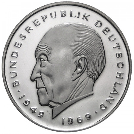 1975 * 2 marchi Germania Repubblica Federale Konrad Adenauer zecca J