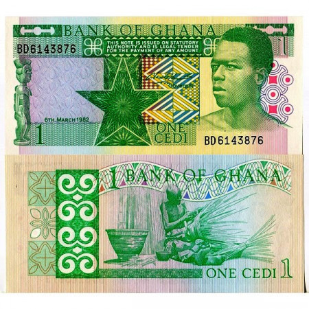 1982 * Banconota Ghana 1 Cedi (p17b) FDS