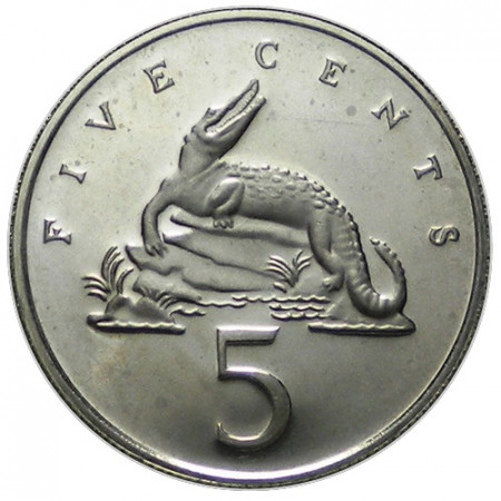 1977 * 5 Cents Giamaica "Crocodile" (KM 53) PROOF