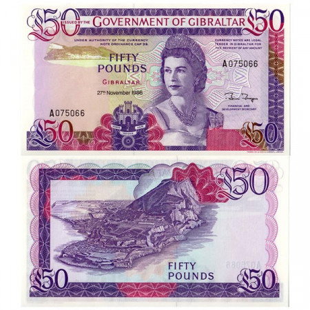 1986 * Banconota Gibilterra 50 Pounds (p24) FDS