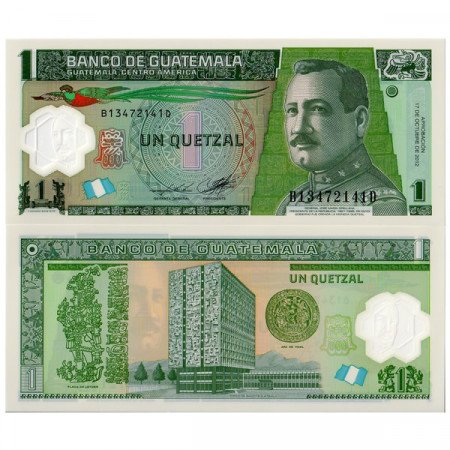 2012 * Banconota Polimera Guatemala 1 Quetzal (p116) FDS