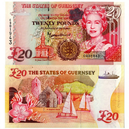 ND (1996) * Banconota Guernsey 20 Pounds (p58c) FDS