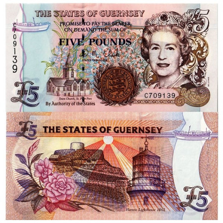 ND (1996) * Banconota Guernsey 5 Pounds (p56b) FDS