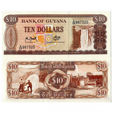 ND (1966-92) * Banconota Guyana 10 Dollari (p23f) FDS
