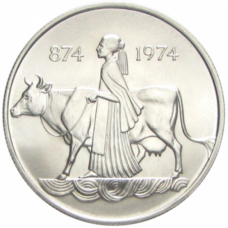 1974 * 500 Kronur argento Islanda - 1° Insediamento