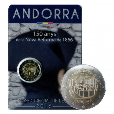 2016 * 2 Euro ANDORRA "150° Nuova Riforma del 1866" FDC