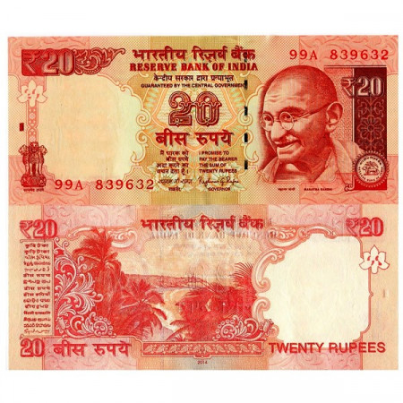 2014 * Banconota India 20 Rupees "M Gandhi" (p103) FDS