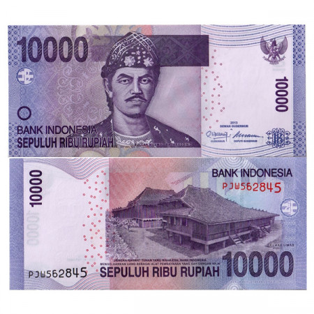 2013 * Banconota Indonesia 10.000 Rupiah "Sultan M Badaruddun" (p150e) FDS