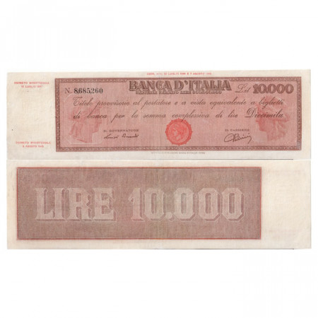 1947 * Banconota Italia Repubblica 10.000 Lire "Titolo Provvisorio - Testina" BI.817 (p79) BB