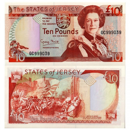 ND (1993) * Banconota Isola di Jersey 10 Pounds (p22a) FDS