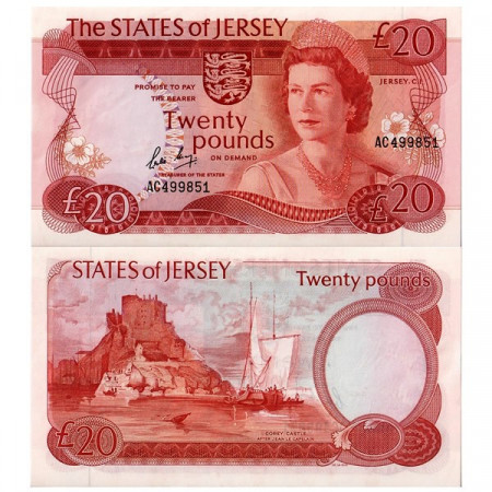 ND (1976-88) * Banconota Isola di Jersey 20 Pounds (p14b) SPL+