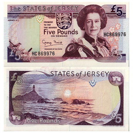 ND (1993) * Banconota Isola di Jersey 5 Pounds (p21a) FDS