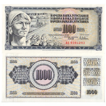 1978 * Banconota Jugoslavia 1000 Dinara "Peasant Woman" (p92c) FDS