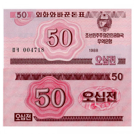 1988 * Banconota Corea del Nord 50 Chon "Socialist" (p34) FDS