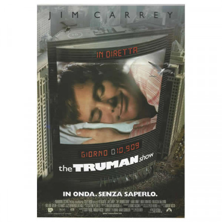 1998 * Locandina Cinematografica Originale “The Truman Show - Jim Carrey"