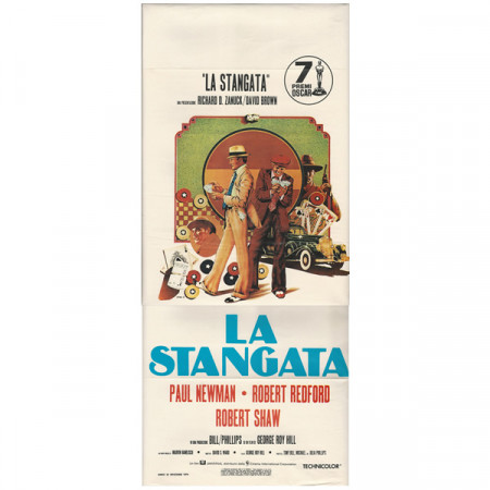 1973 * Locandina Cinematografica Originale “La Stangata - Newman, Redford, Shaw"