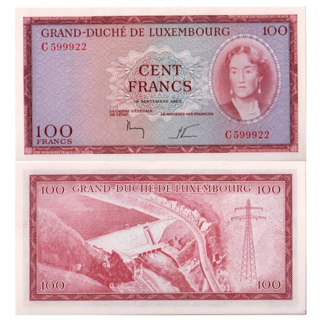 1963 * Banconota 100 franchi Lussemburgo FDS