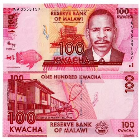 2012 * Banconota Malawi 100 Kwacha (p59) FDS